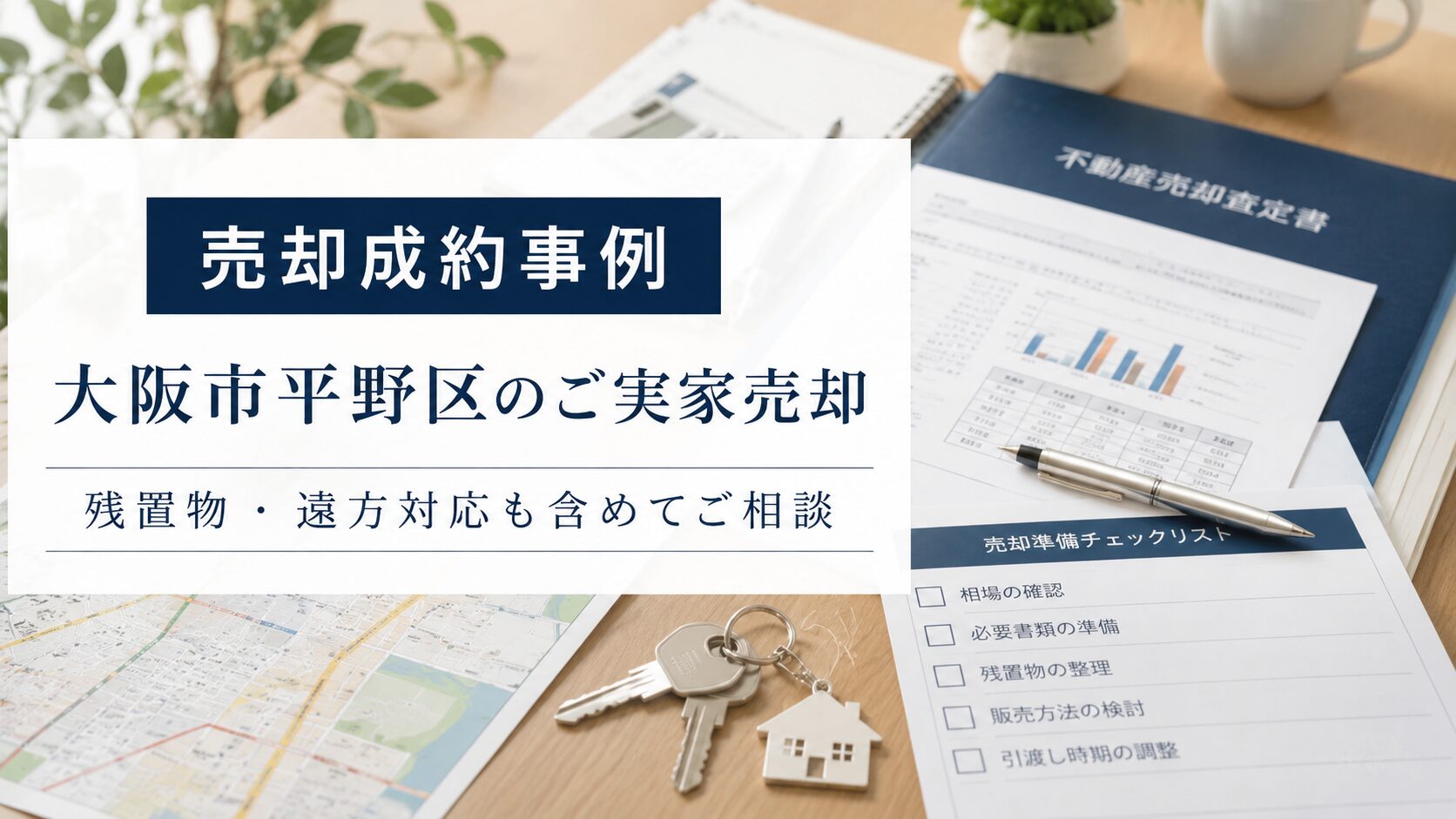 【売却成約事例】大阪市平野区の築45年のご実家　空き家整理と売却を最小限のご負担で進めた事例